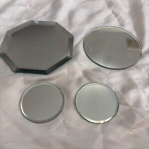 NEW SET OF 4 BEVELED MIRRORS.